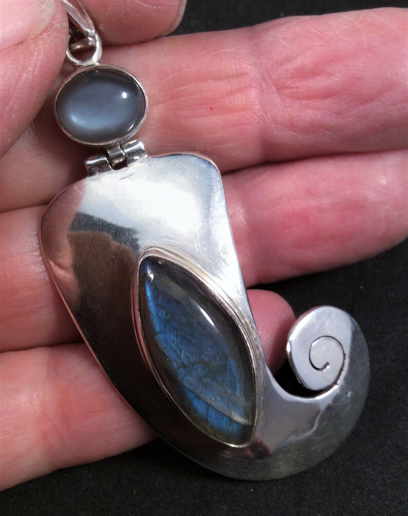 Choice of 8 Labradorite Hinged Sterling Silver free US ship