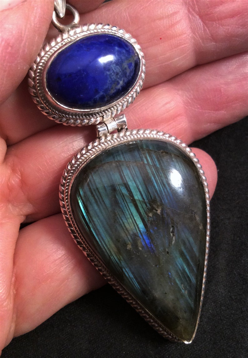 Choice of 8 Labradorite Hinged Sterling Silver free US ship