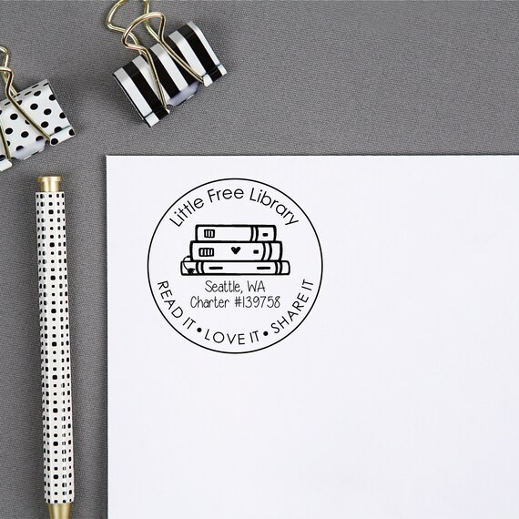 Customized little Free Library Stamp / Personalized Library Etsy Customized little Free Library Stamp / Personalized Library Etsy