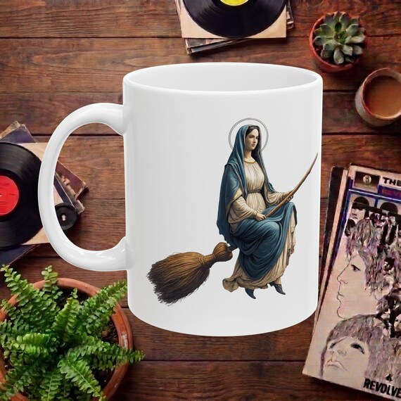 Becher lustig Jung Maria Tasse katholisch lustig Kaffeetasse Vintage Humor