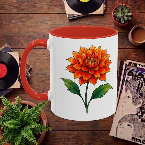 Becher tropisch Vintage Tasse cool Kaffeetasse tropische Blumen