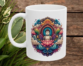 Yoga Vibes Mug - Zen Cup - Meditation Coffee Mug Buddha print