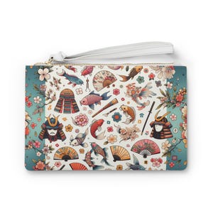 Modern Japanese Geisha Design Clutch  TopNotch Quality and Elegance Traditional Pattern Bag  Durable and Fashionable