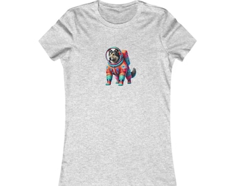 Space Dog Women tshirt - Astronaut Dog tshirt - Cosmic Galaxy Dog Top