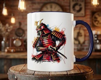 Kubek Samuraj - Japan Cup - Retro Samurai Coffee Cup z nadrukiem japońskim
