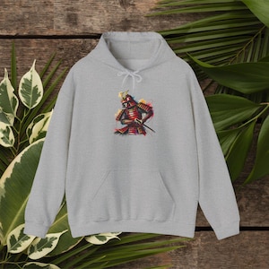 Bluza vintage samurajska japońska bluza z kapturem graficzna odzież fajna odzież prezent fajny kolorowy sweter wygodny strój wyjątkowy strój