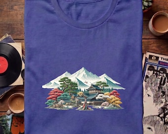 Boho Japan Women tshirt - Asian Art tshirt - Stylish Japanese Culture Tee