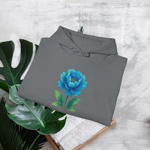Flowers Hoodie  nature graphic sweater vintage clothing botanical design  ethical cotton