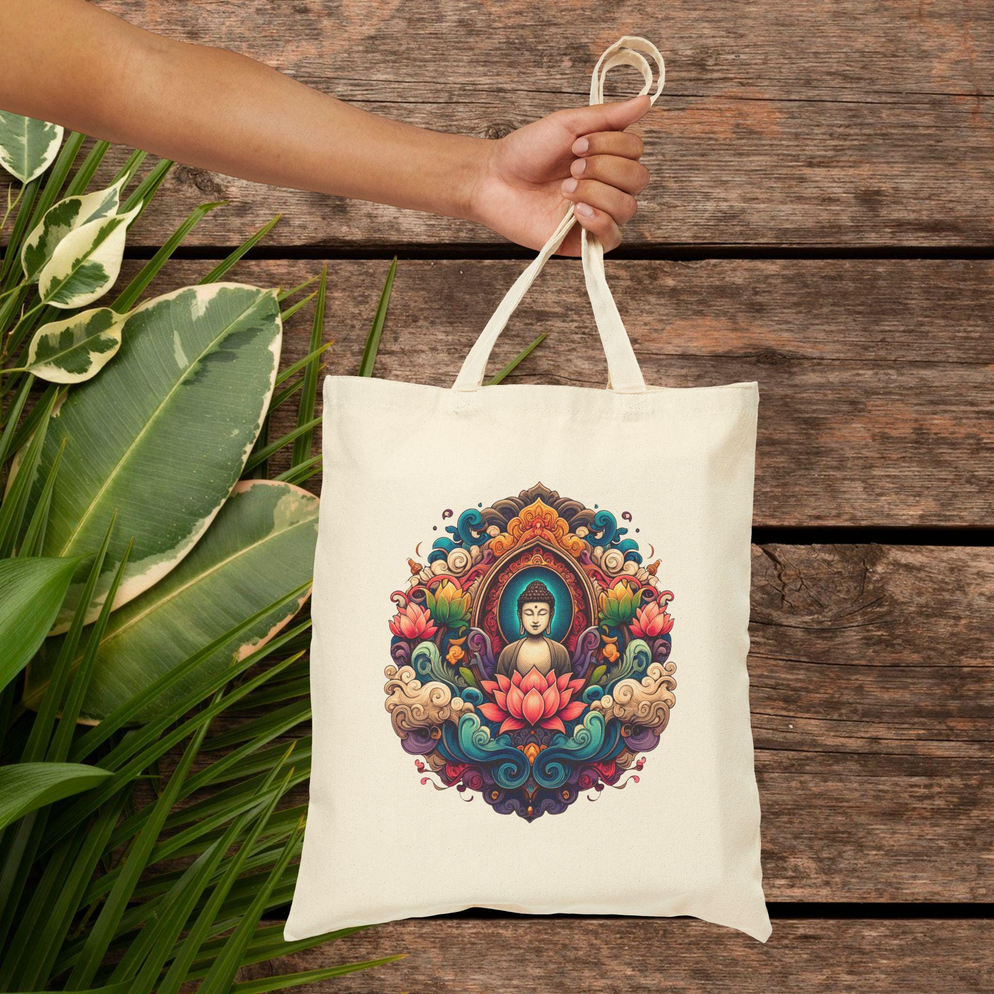 Meditations ショルダーバッグ Batik Logo Mindfulness Tote Bag - Yoga Lover Purse - Buddha Tote Bag