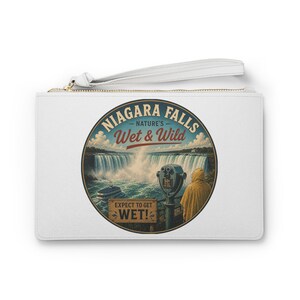 Niagara pouch - Nature evening bag - Landscape Purse niagara falls print usa nature