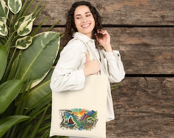 Tote bag yoga vintage borsa in tela meditazione loto Tote bag Buddha