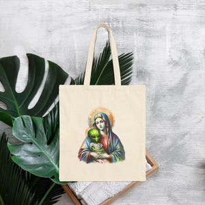 satirische süße Tragetasche Boho Schultertasche Alien Jungfrau Maria Retro Schultertasche Spaß Geschenk religiöses Design Geldbeutel einzigartige Handtasche