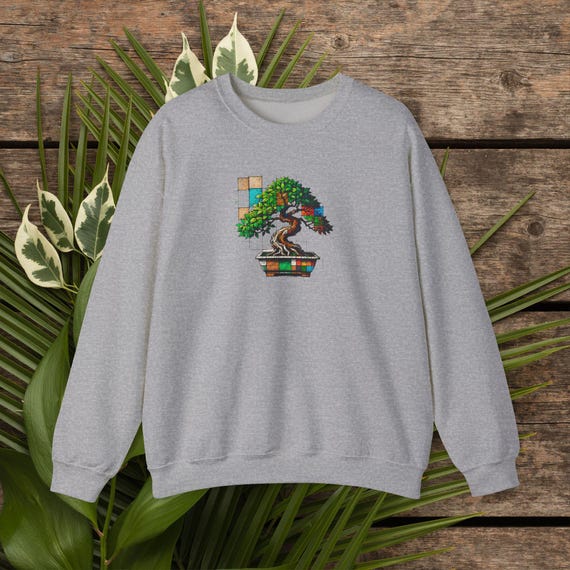 Bonsai Sweatshirt - Zen Sweatshirt - Nature Bonsai Sweater Spiritual Print  - Etsy Israel