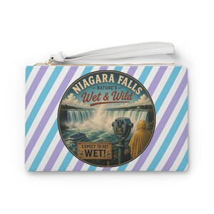 Niagara pouch - Nature evening bag - Landscape Purse niagara falls print usa nature