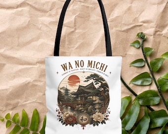 Japanese Tote bag - asian purse - Retro Japan handbag boho print