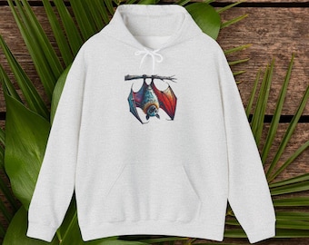 Bat hoodie - Vampire sweatshirt - Boho Goth Hoodie vampire print