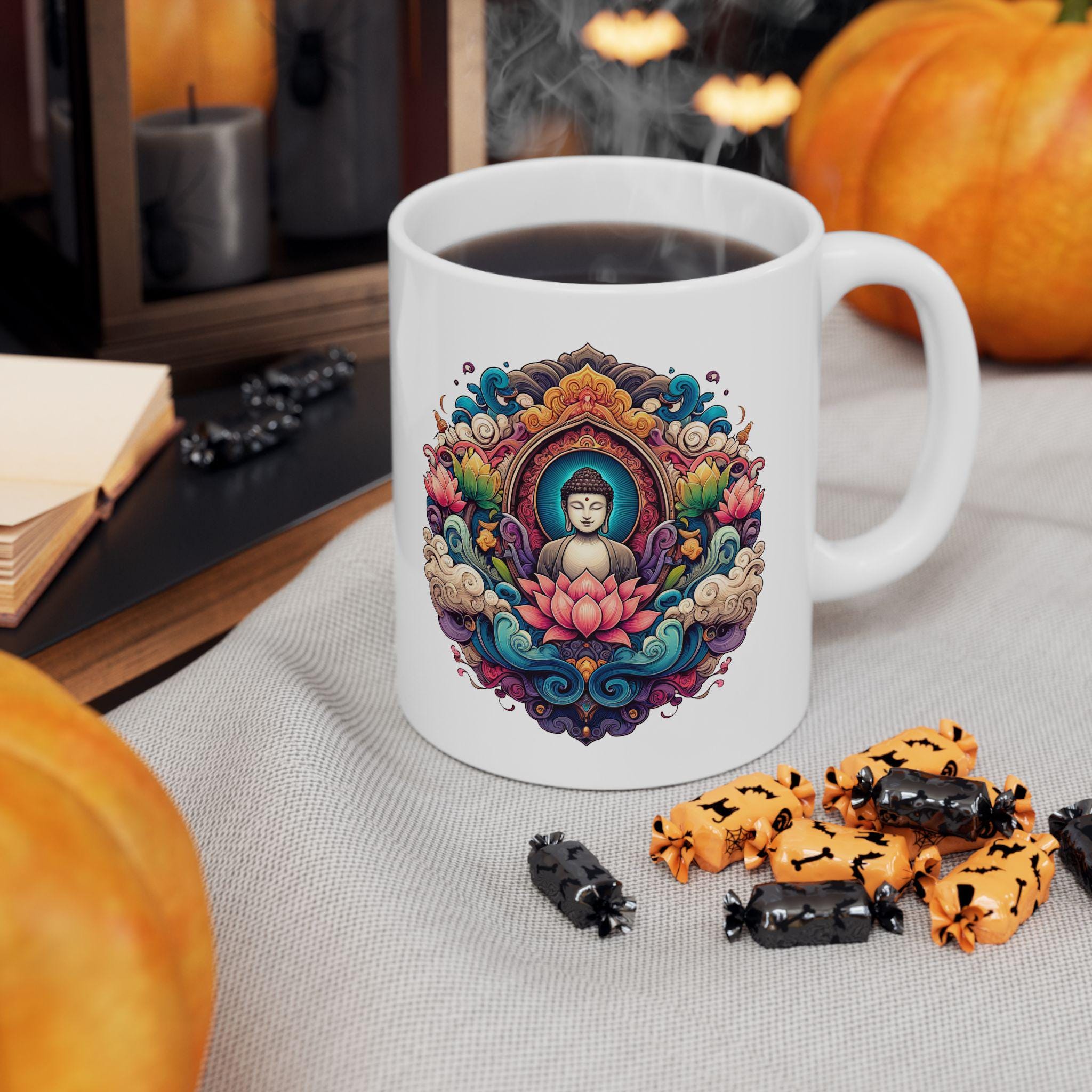 Yoga Vibes Mug - Zen Cup - Meditation Coffee Mug Buddha Print - Etsy
