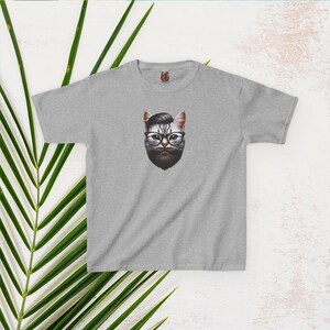 Kids Cat childs graphic tee pet lovers funny tshirt  Hipster design  top Comfy clothing kitten design