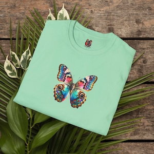Butterfly tshirt  nature Graphic tee cool comfy tshirt  comfort colors gift for her nature clothing butterfly premium apparel