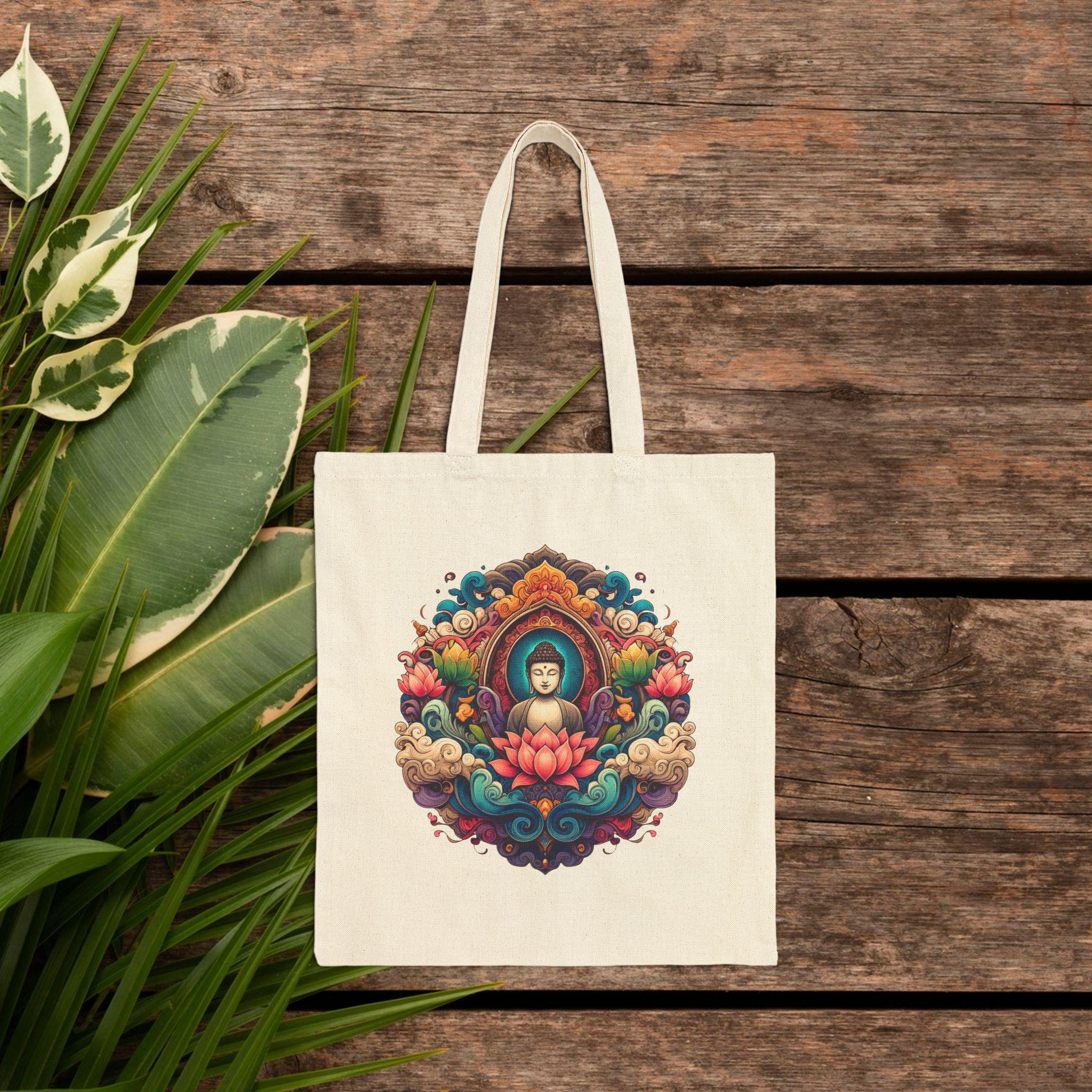 Mindfulness Tote Bag - Yoga Lover Purse - Buddha Tote Bag