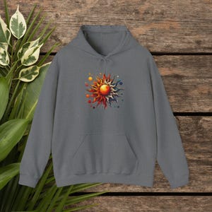 Sun Hoodie  modern graphic sweater perfect clothing gift for her nature lover apparel