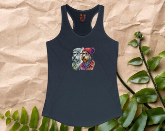 camiseta sin mangas perro boho divertida camiseta sin mangas teckel  vintage camiseta sin mangas humor perro
