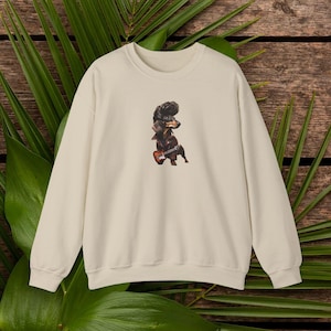 Rock sweatshirt  Dog Graphic sweater dachshund lover vintage sweatshirt funny gift dog apparel unique pet outfit