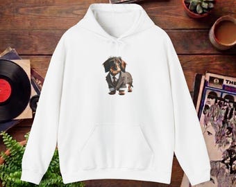 Dachshund Hoodie - Wiener Dog Hoodie - Stylish Dog sweatshirt hipster print