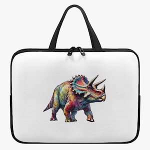 computer cover triceratops stylish unique graphic design, comfy and practical