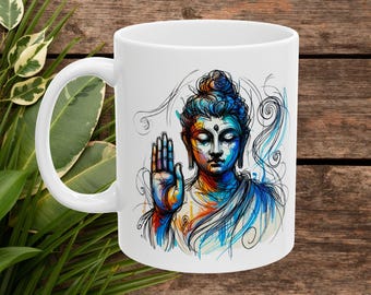 Mindfulness Mug - Yoga Life Mug - Boho Buddha android case Meditation Cup