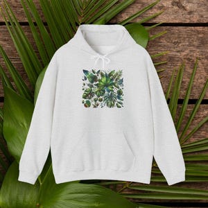 Nature Hoodie Leaves Graphic sweater Hoodie clothing gift Ecofriendly apparel for nature lovers