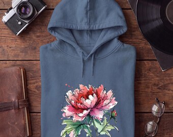 sudadera con capucha flor silvestre cool sudadera vintage sudadera con capucha flor naturaleza