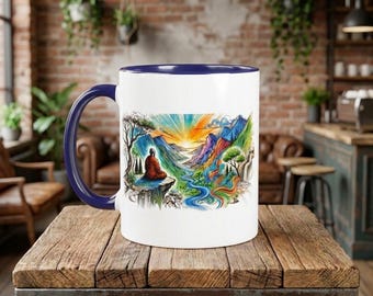 Mindfulness Mug - Yoga Life Mug - Boho Buddha android case Meditation Cup