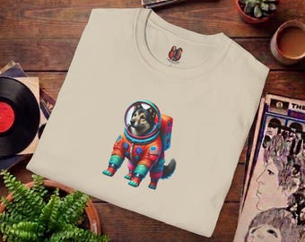 Space Dog tshirt - Astronaut Dog Graphic - Cosmic Galaxy Dog Lover Tee