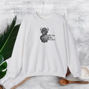 Sweatshirt Bison Vintage Sweatshirt Motivation