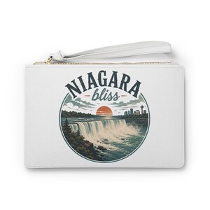 Niagara pouch - Nature evening bag - Landscape Purse niagara falls print usa nature