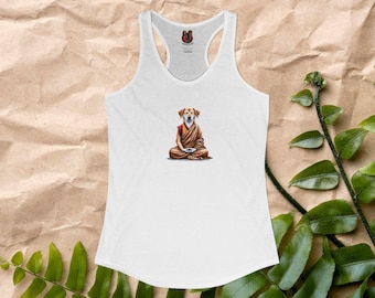 camiseta sin mangas perro vintage yoga camiseta sin mangas teckel  buda camiseta sin mangas meditación perro