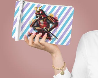 Samurai pouch - Japan evening bag - Retro Samurai Purse japanese print