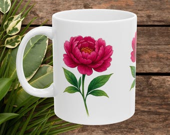 Flower Coffee Mug - Tropical Mug - Wild Flower Cup tropical print