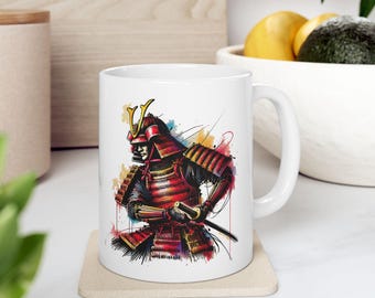 Kubek Samuraj - Japan Cup - Retro Samurai Coffee Cup z nadrukiem japońskim