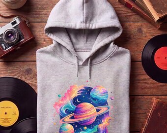 Planet Hoodie - Space sweater - Astronomy Hoodie space print