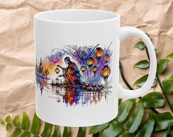 Yoga Vibes Mug - Zen Cup - Meditation Coffee Mug Buddha print