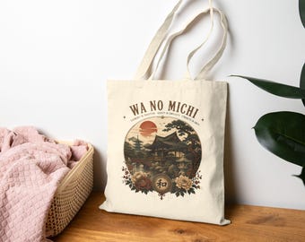 Japanese Tote bag - asian purse - Retro Japan handbag boho print