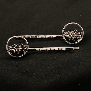 Silver Hair Pins, Mountain Hair Pins, Silver Mountains, Mountain Peaks, Silver Bobby Pins, Mountain Pine Trees, Rocky Mountains