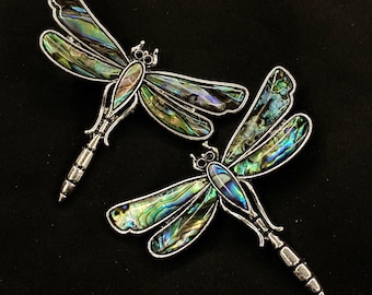 Dragonfly Hair Clip, Abalone Dragonfly, Something Blue, Green Dragonfly, Jeweled Hair Clip, Sparkling Dragonfly, Insect Hair Clip