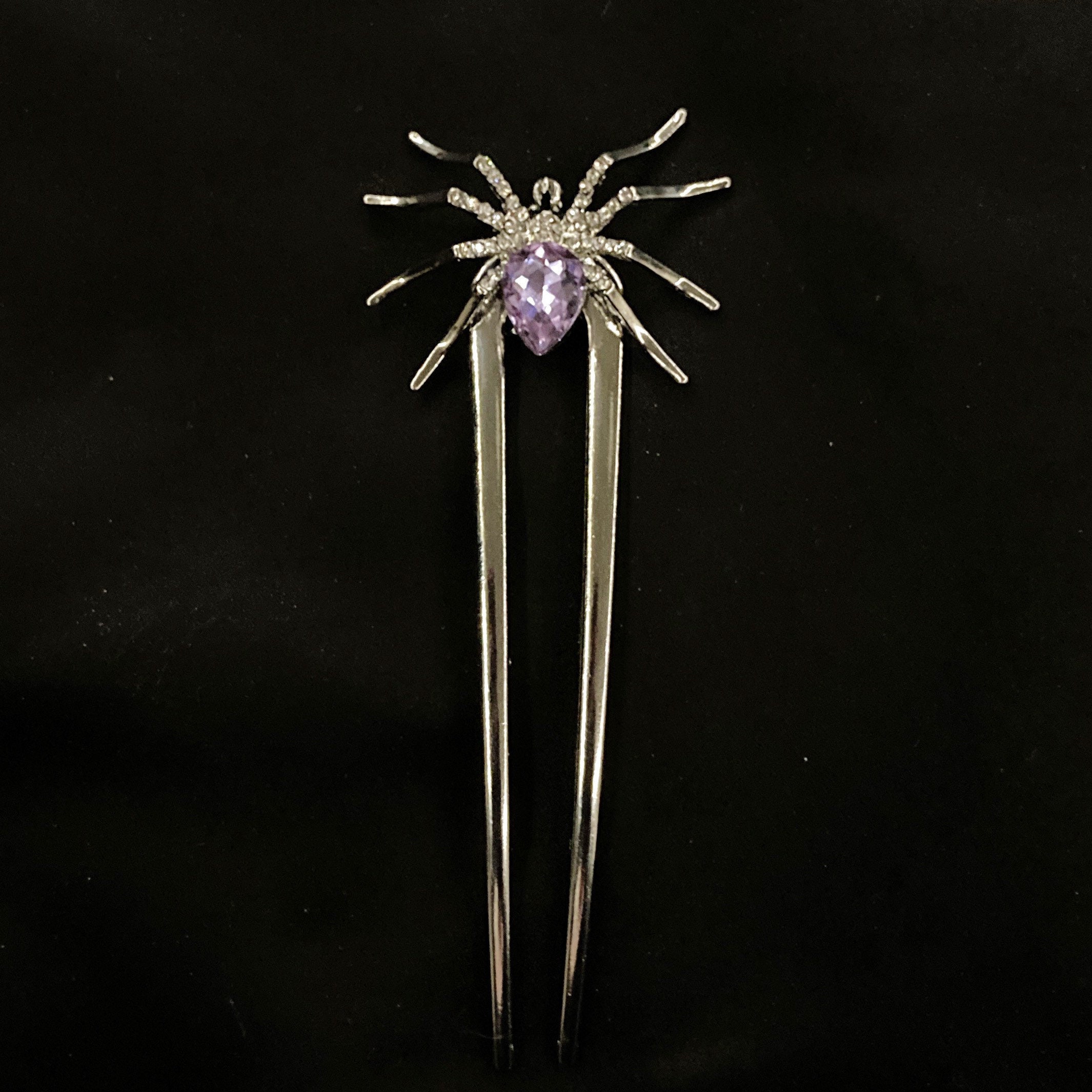 Spider Forks Silver Spider, Spider Hair Fork, Goth Hair Fork, Silver Hair Fork ...