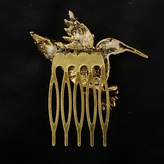Bird Hair Comb, Humming Bird, Humming Bird Hair, Gold  display picture 1