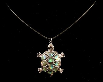 Turtle Necklace, Tortoise Necklace, Sea Turtle, Abalone Turtle, Animal Necklace, Shell Necklace, Turtle Jewelry, Tortoise Jewelry