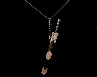 Sword Necklace, Removable Sword, Bronze Sword, Metal Sword, Gladius, Katana, Long Sword, Sword Pendant, Medieval Sword, Knights Sword