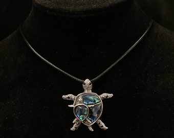 Turtle Necklace, Tortoise Necklace, Mother Child, Abalone Turtle, Animal Necklace, Shell Necklace, Turtle Jewelry, Tortoise Jewelry